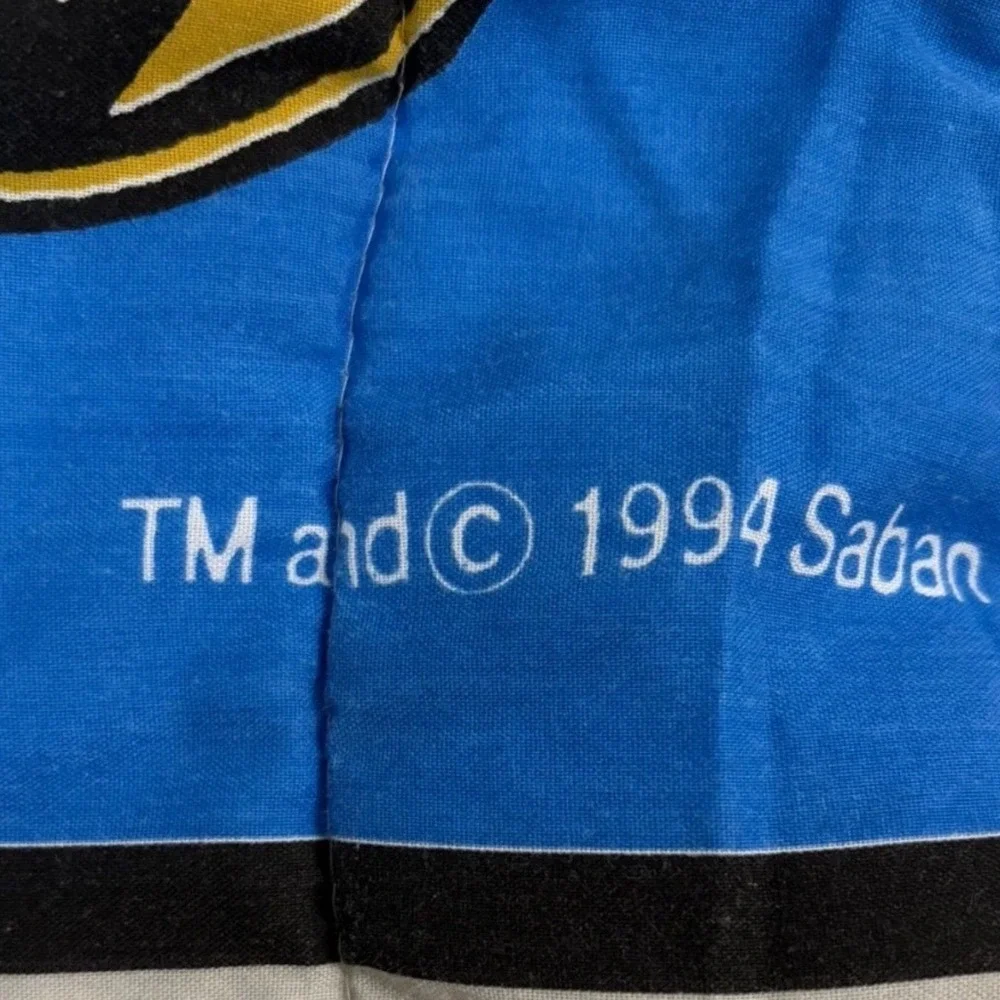 Vintage 1994 Mighty Morphin Power Rangers Twin Comforter Saban Retro Bedding